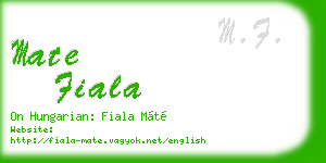 mate fiala business card